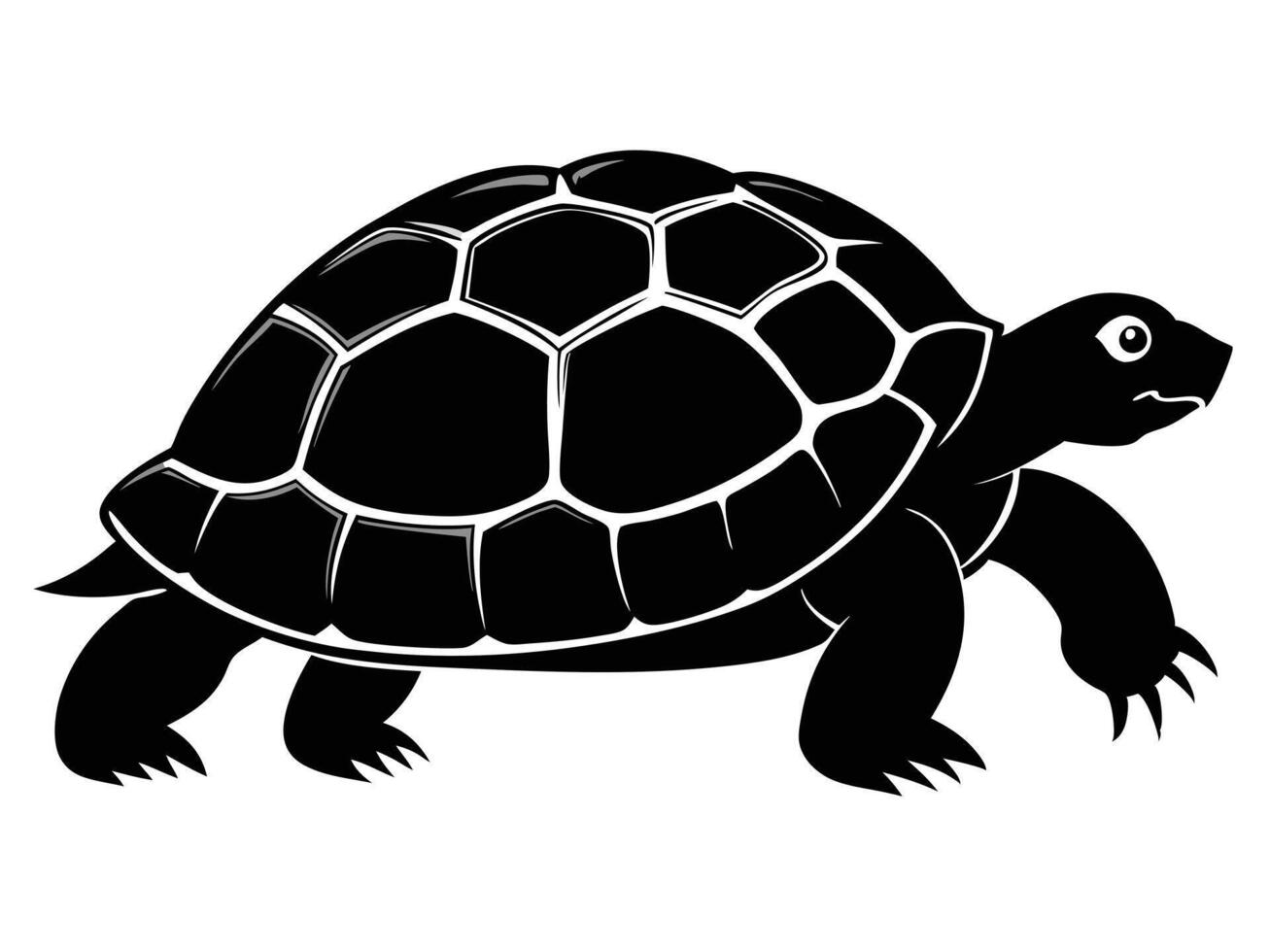 Turtle silhouette illustration vector