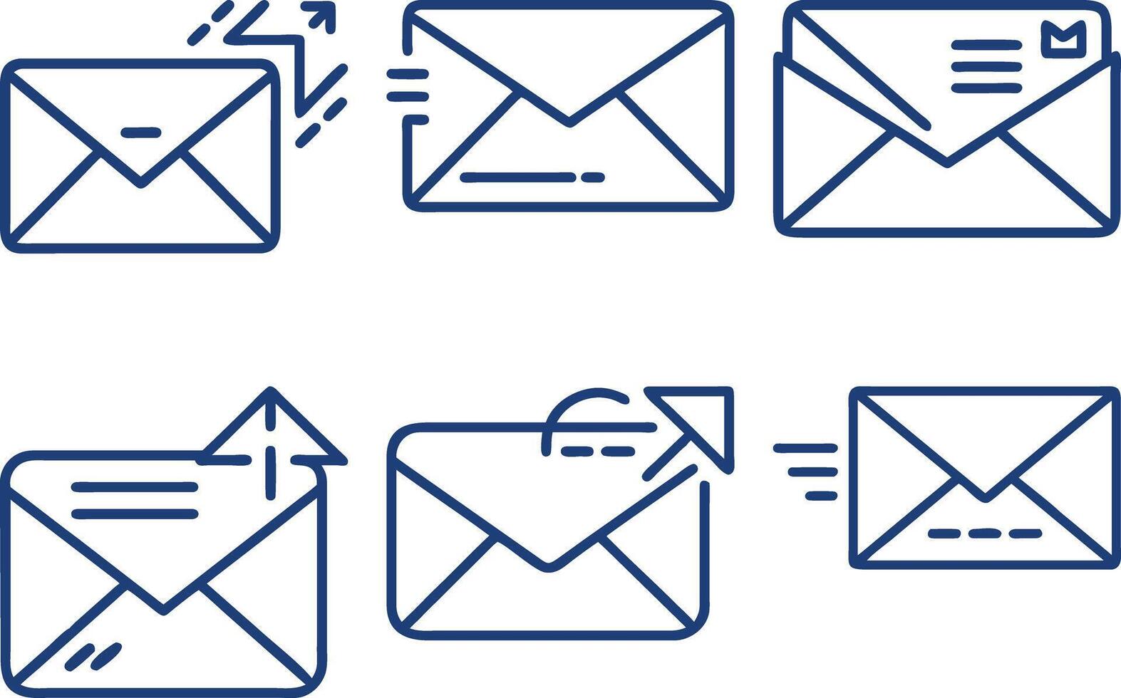 Email icon set vector