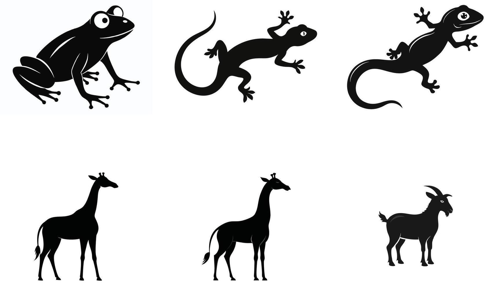 Animal silhouettes design vector