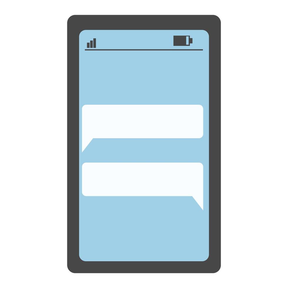 Online chat messages text notification vector