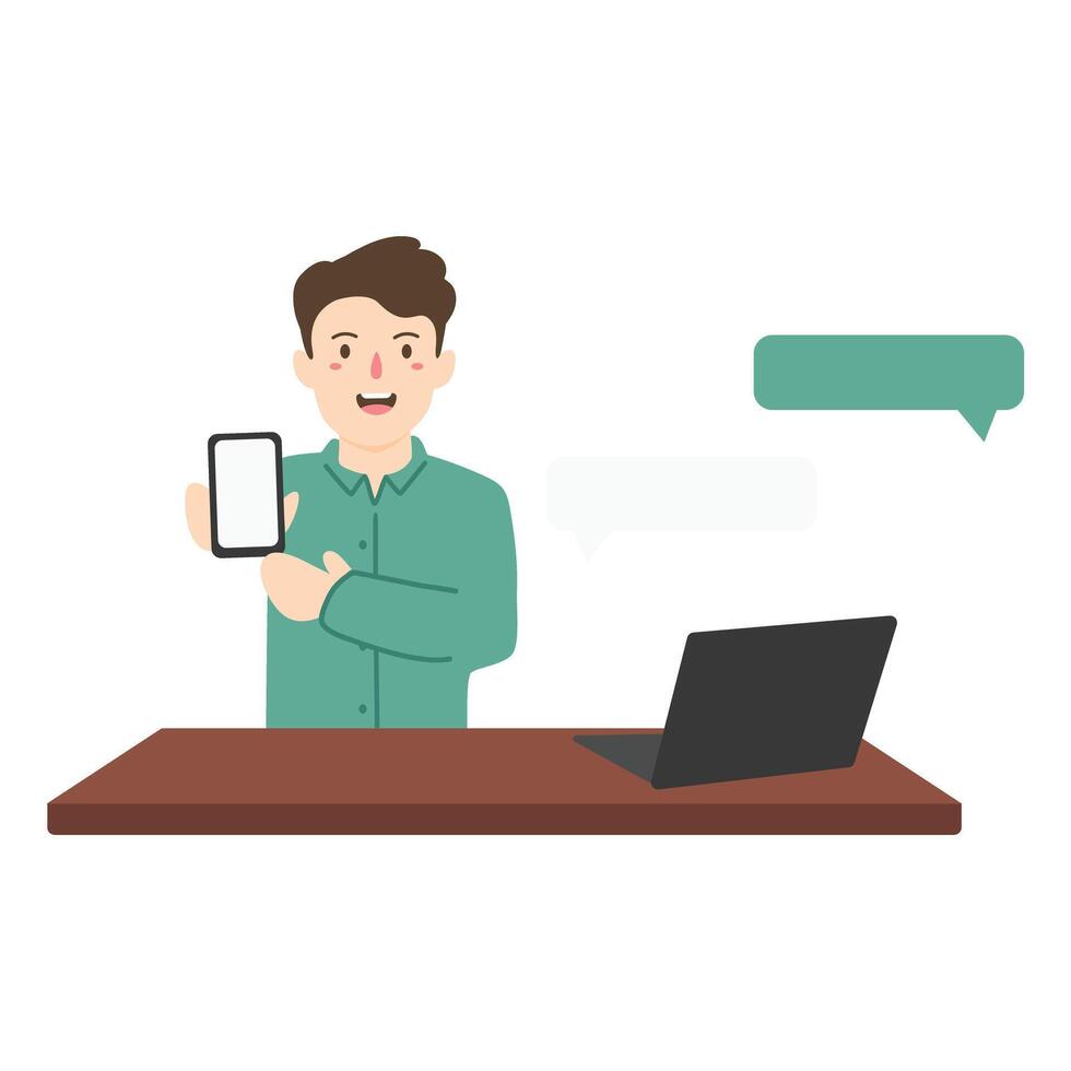 Mobile Phone Chatting Conversation Online vector