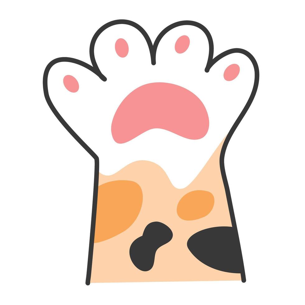 Sweet kitties giving high five cat paws vector