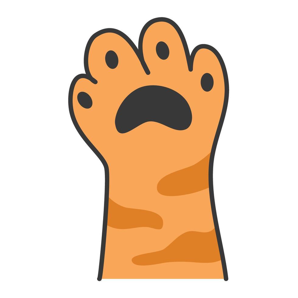 cat paw sweet kitties giving high five vector