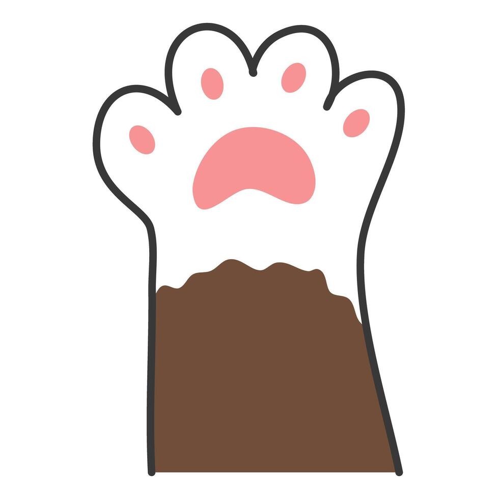 cat paw kitten footprint illustration vector