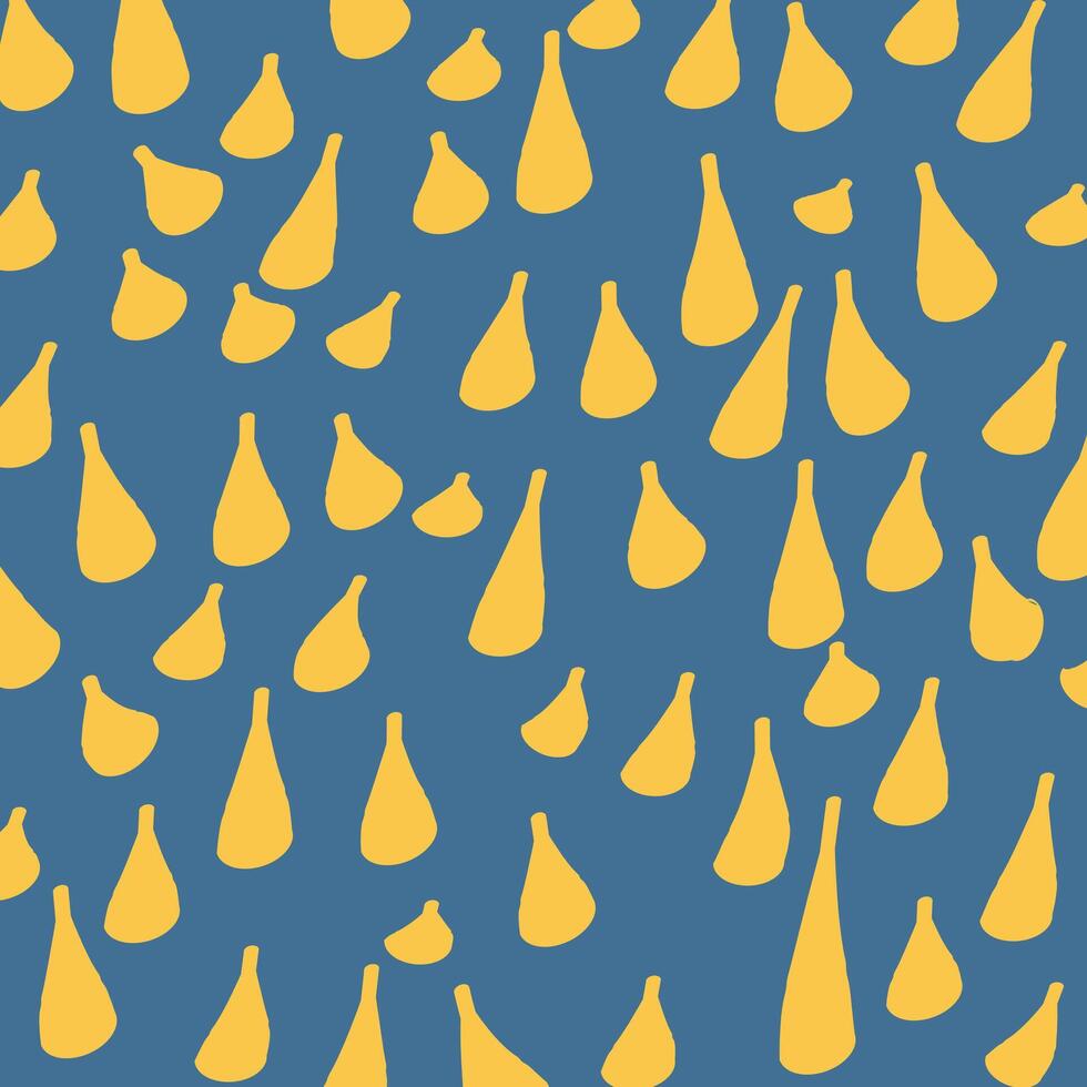 Vibrant yellow droplets on blue background vector