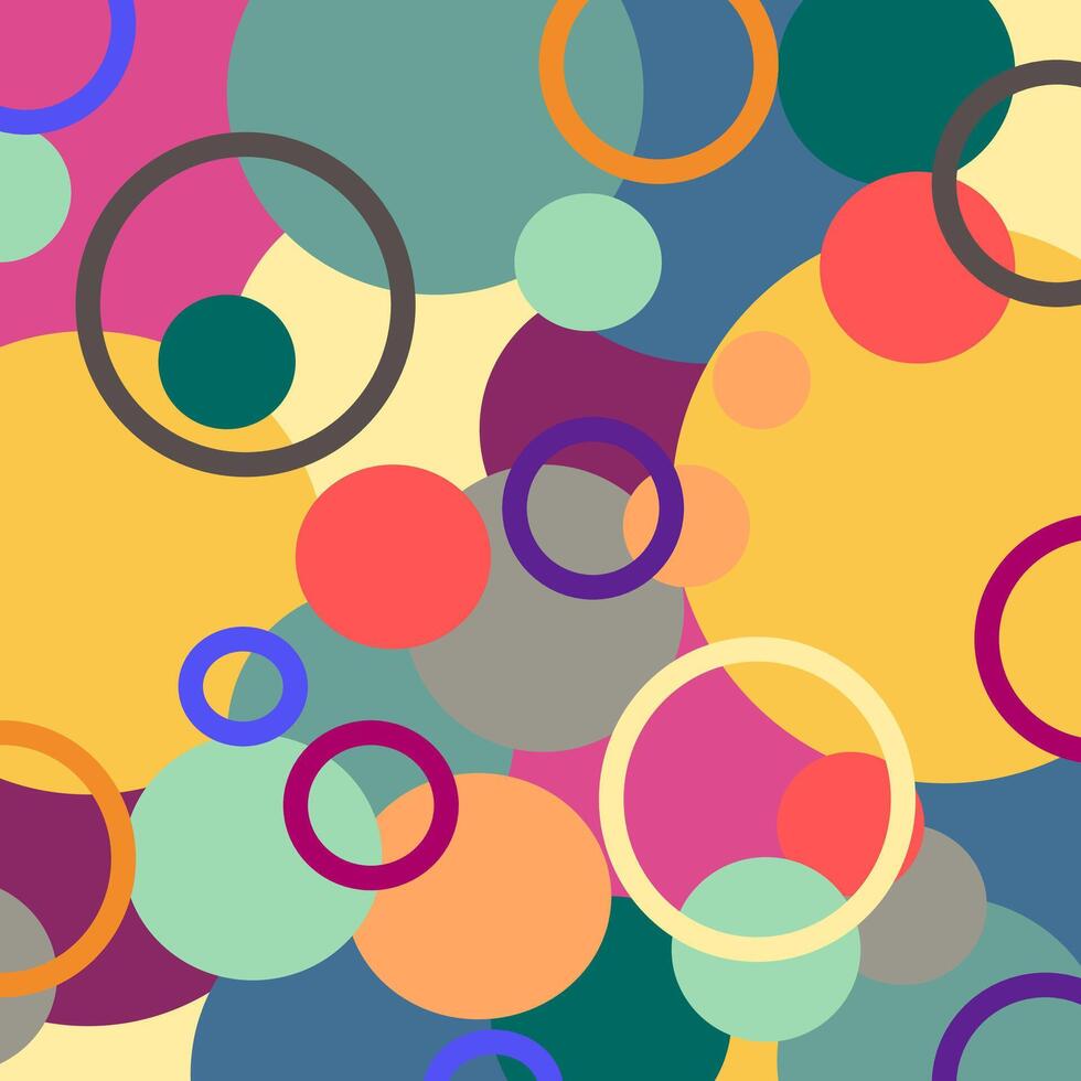 Engaging colorful circles abstract design vector