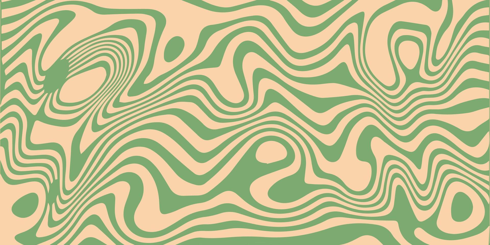 Abstract horizontal background with colorful pastel waves. Trendy illustration inspired by the retro 60s and 70s style. vector