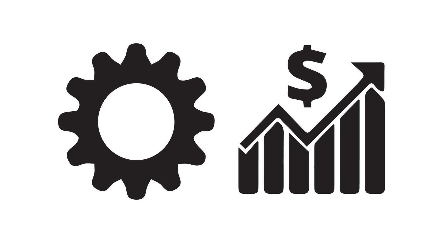 Growing graph icon . Chart sign and symbol. diagram icon. Illustration Eps 10 vector