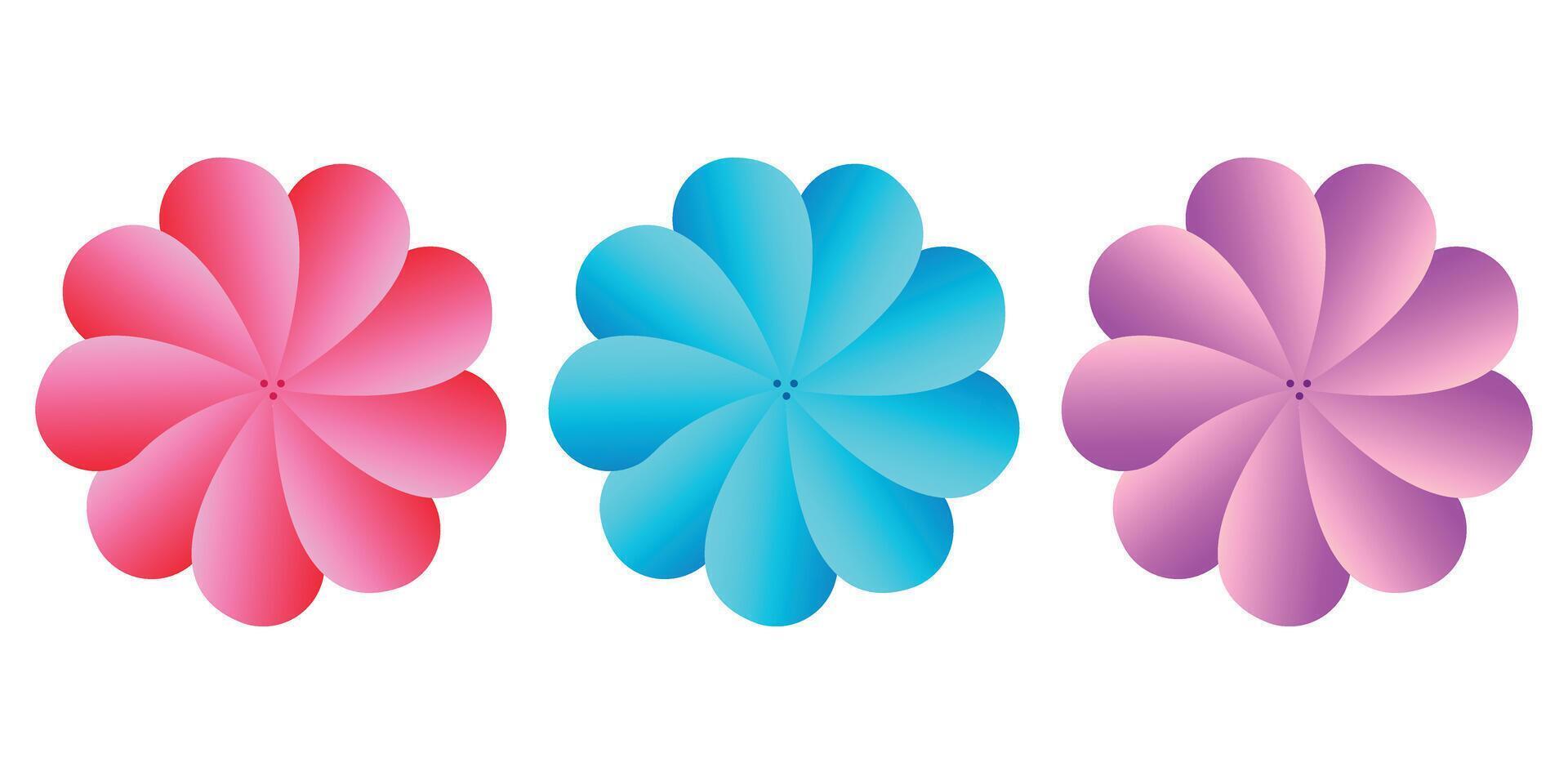 Colorful Abstract Light Shade Flowers vector