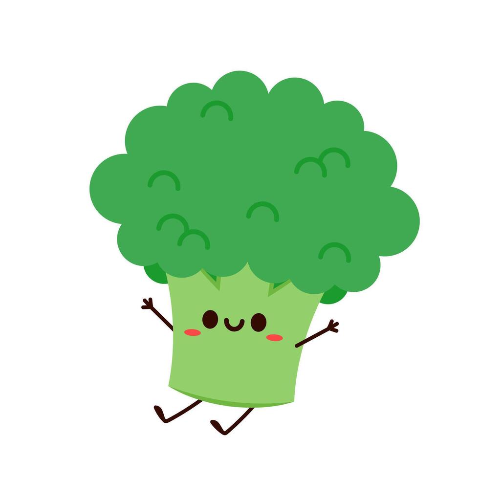 Broccoli colorful realistic icon. Broccoli vegetables symbol on white background. vector