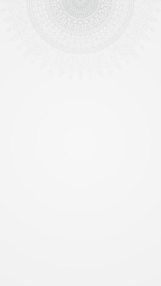 Simple Clean White And Neutral Subtle Elegant Mandala Blank Vertical Background Design with Delicate Details Accent vector
