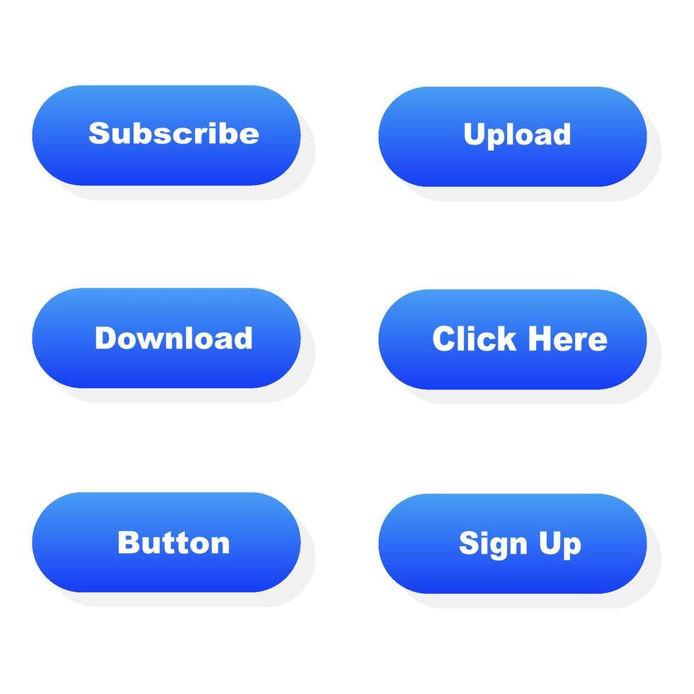 Interface button. Web button set. Click button. Action button. illustrations. vector