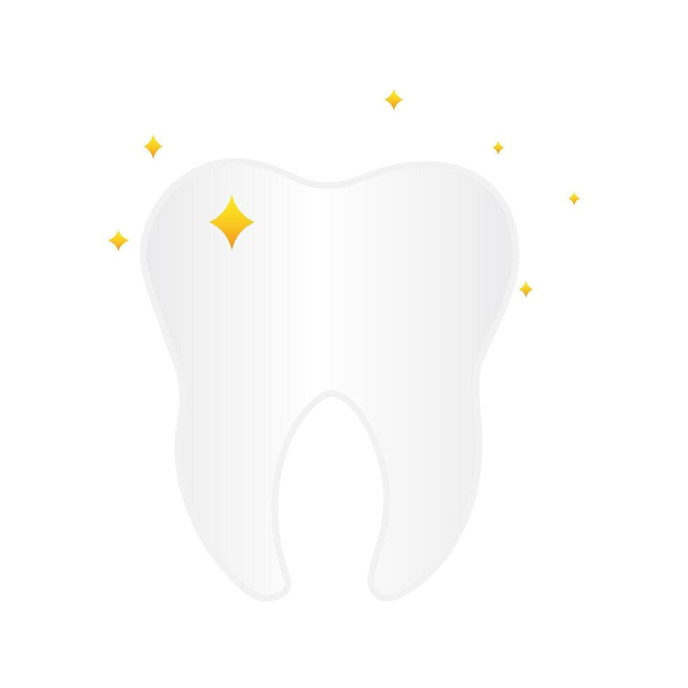 Shiny, healthy tooth. Clean and healthy tooth. illustration vector