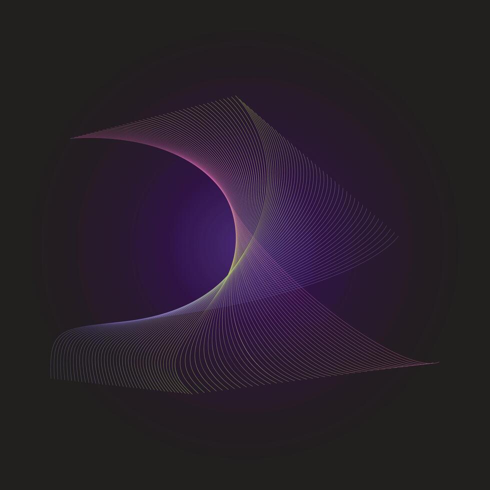 Abstract figure on dark violet background vector