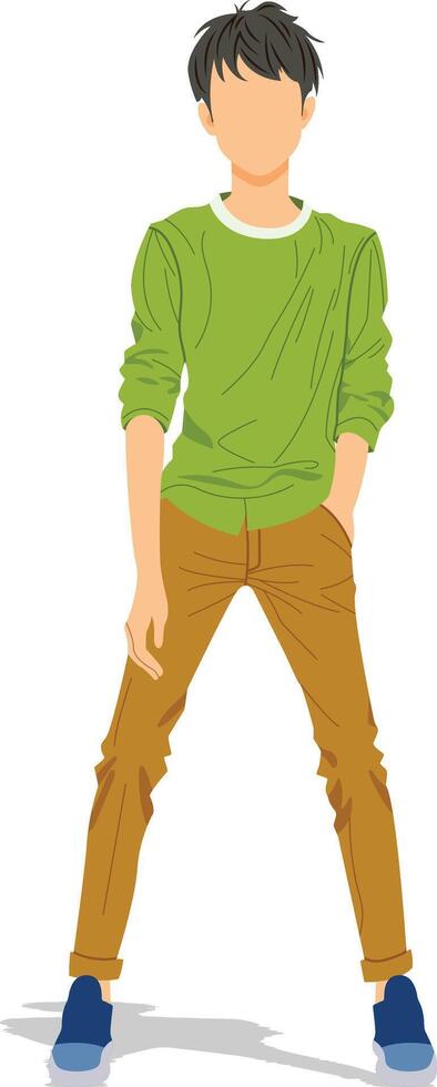 Man Standing Position vector