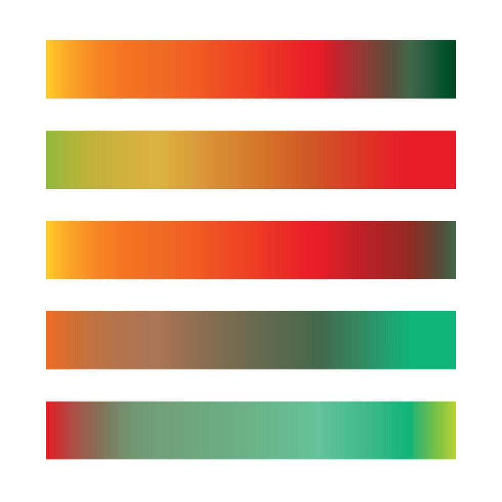 Warm and Cool Gradient Color Palette for Design and Visuals vector