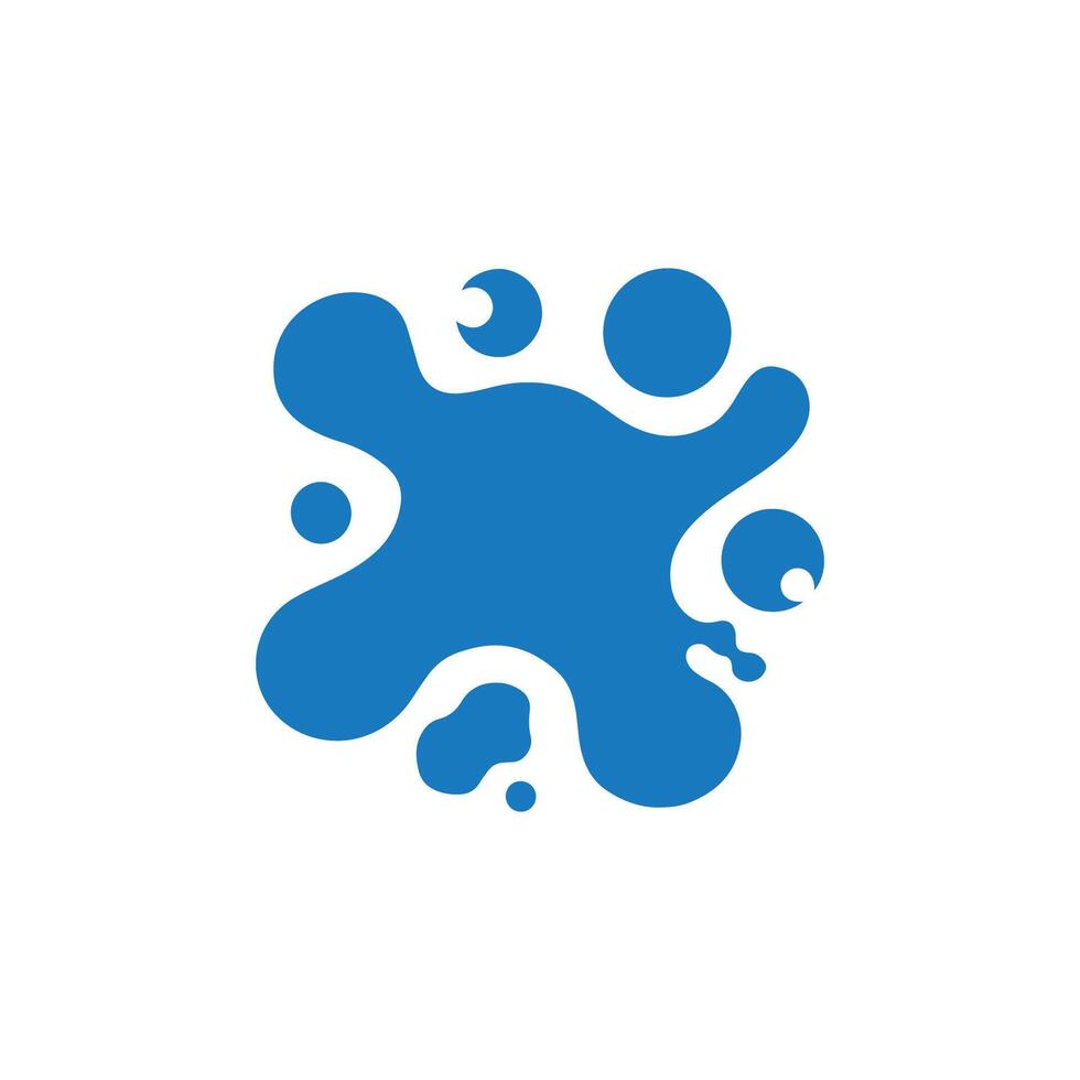 Blue Blob Splash Shape Graphic Design vector
