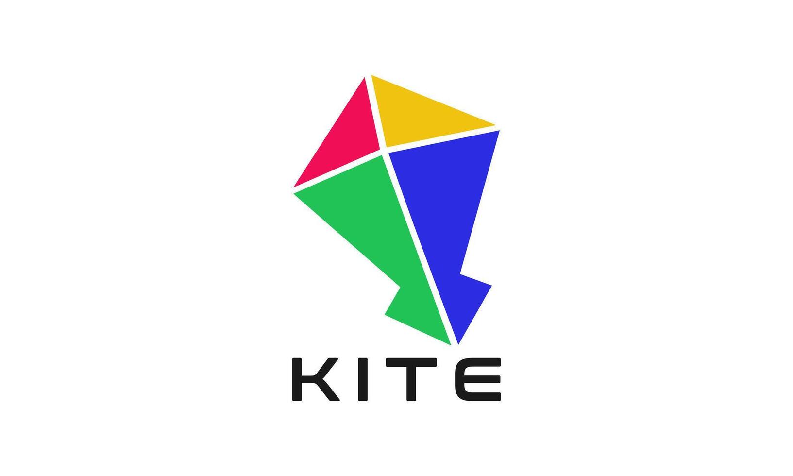 Colotful Flying Kite Logo vector