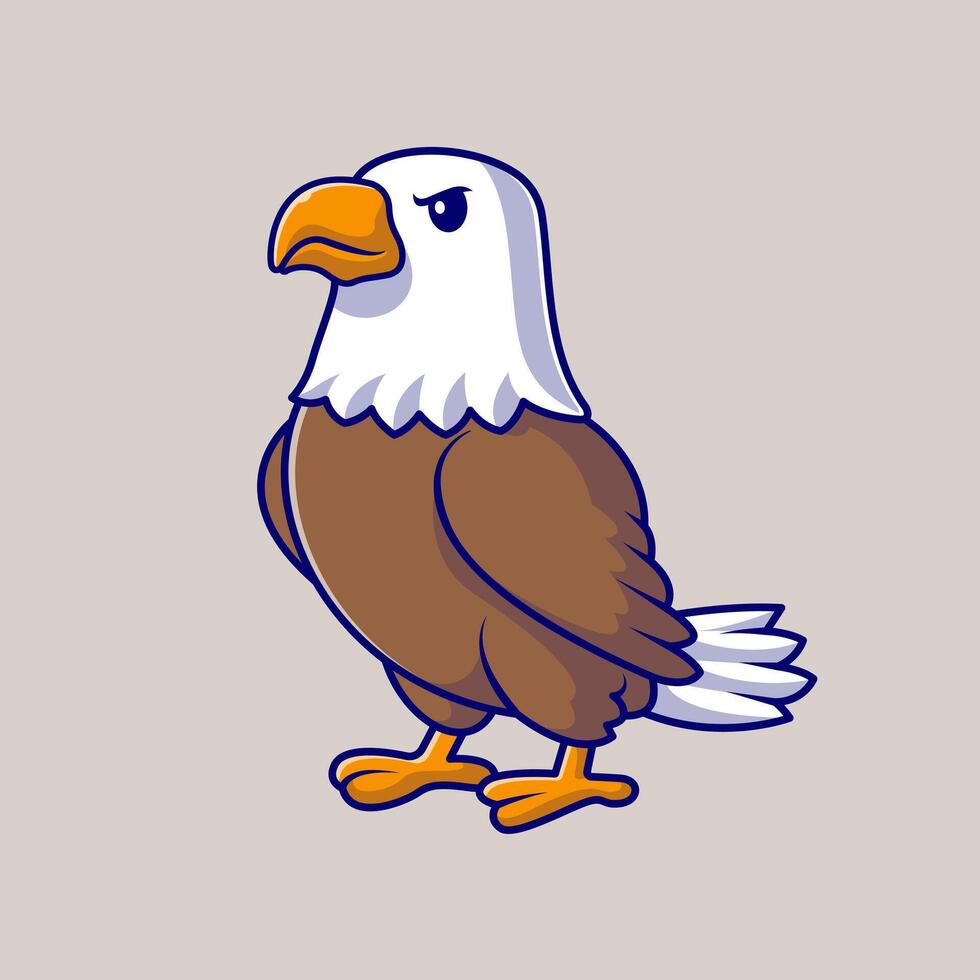 Cute Eagle Bird Cartoon vector