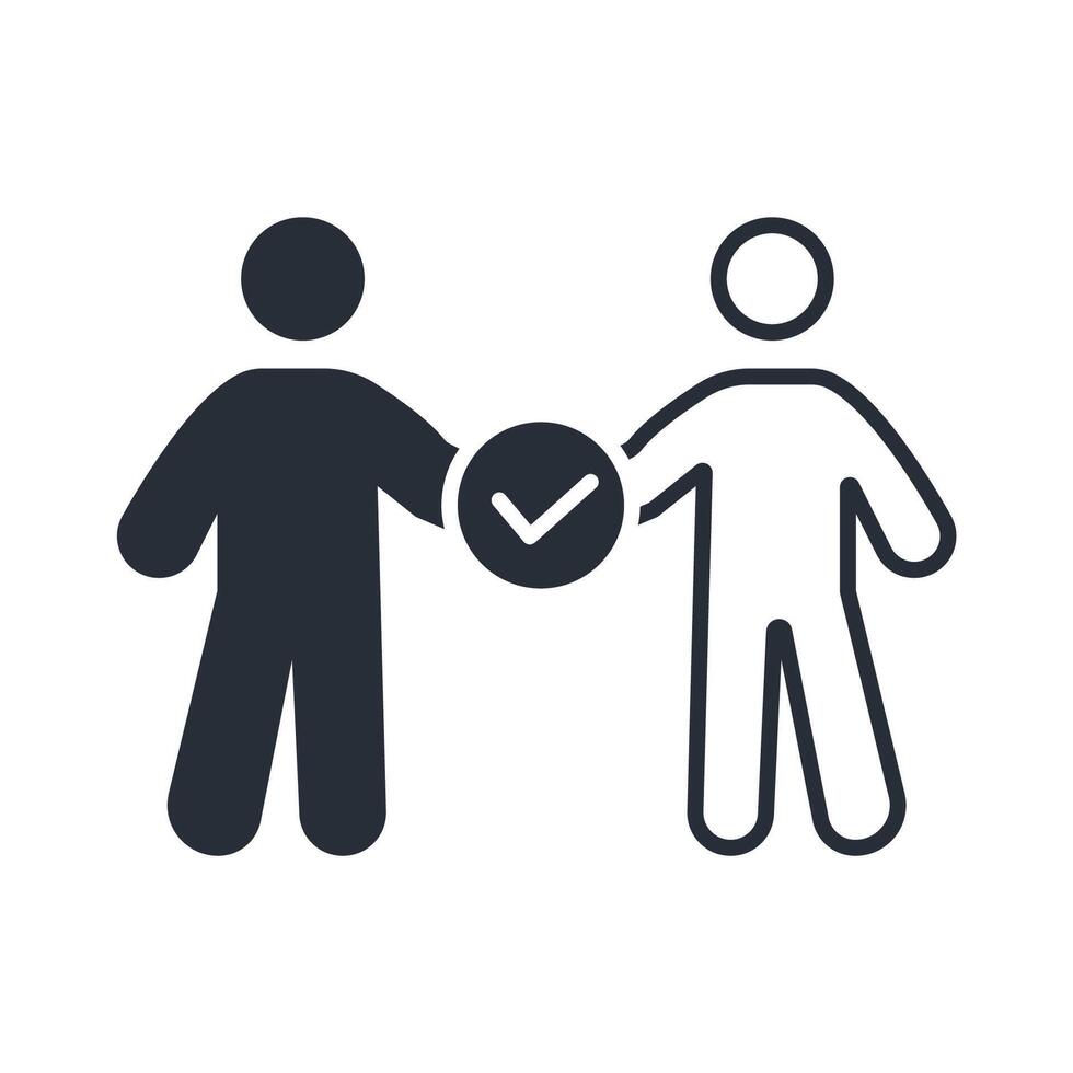 deal icon flat vector