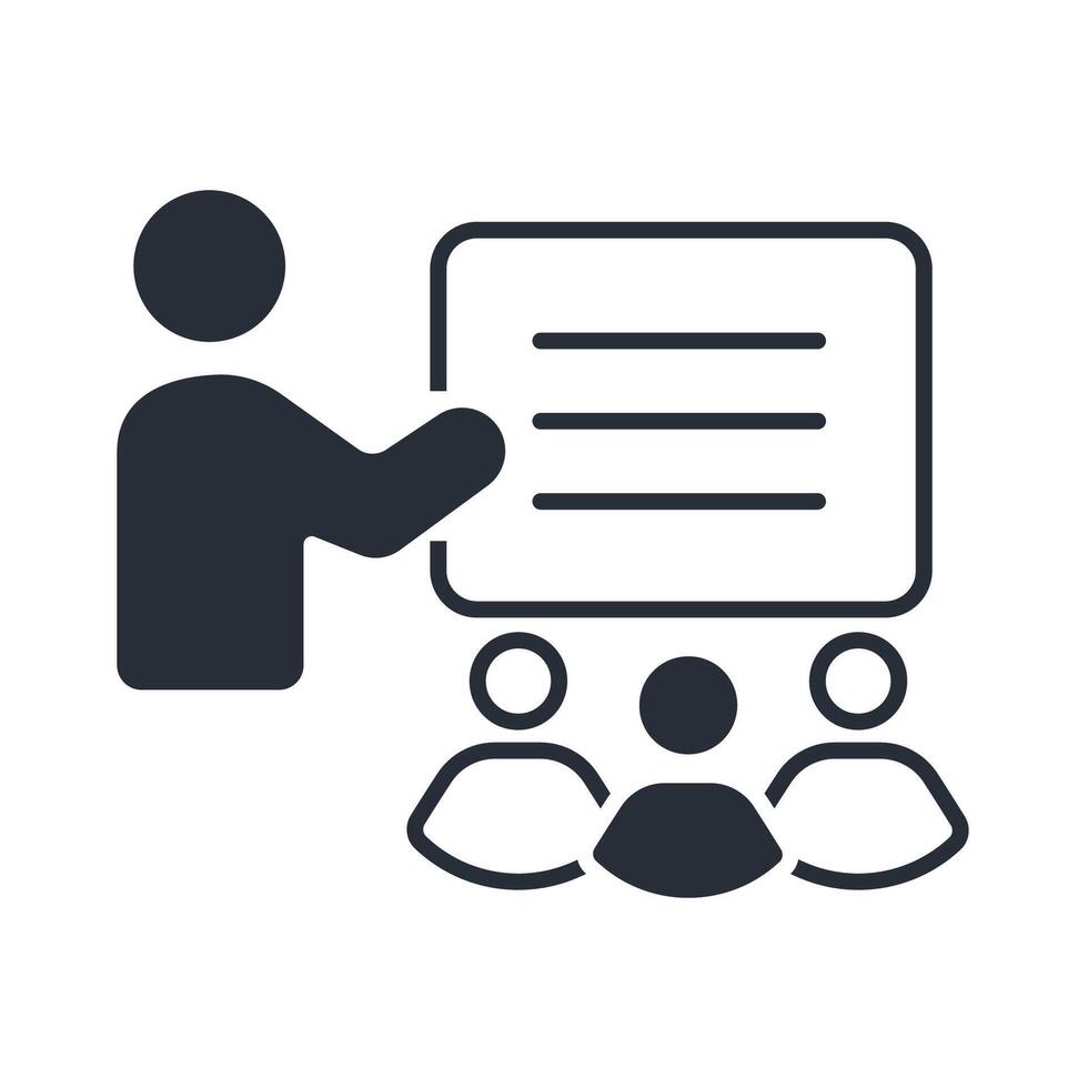 teaching icon flat vector
