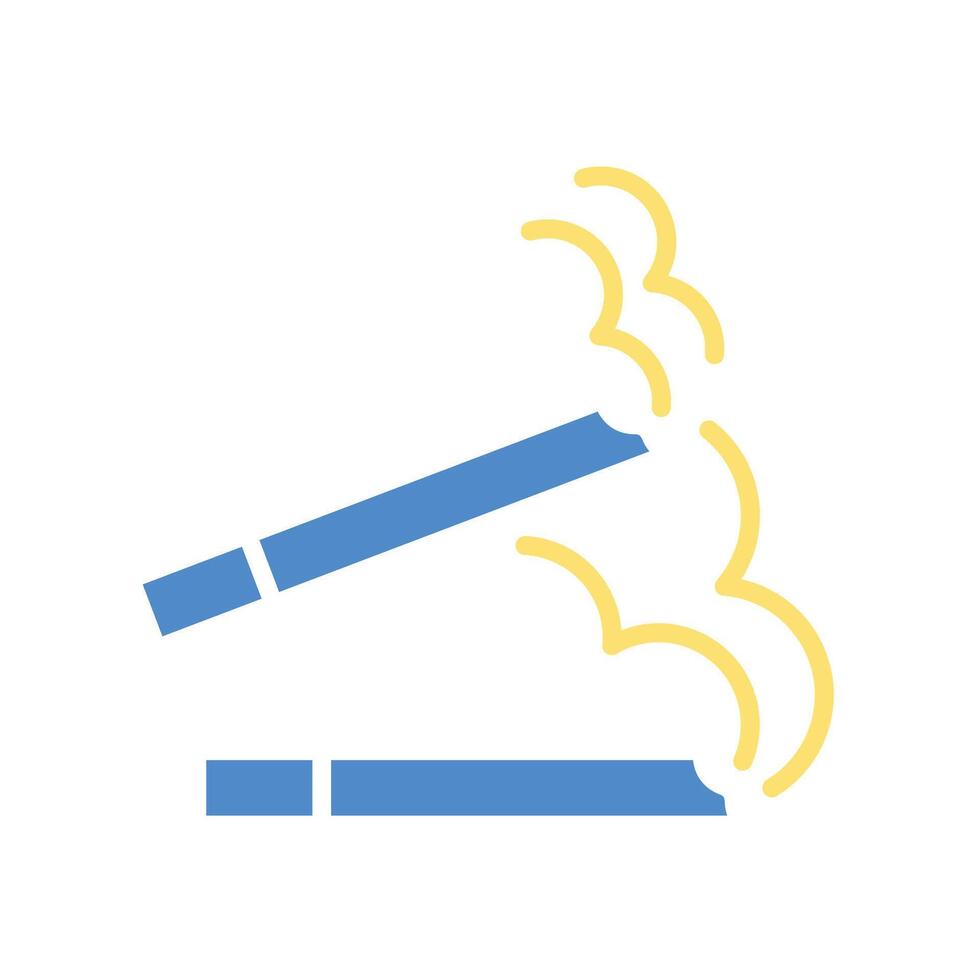 cigarette icons colours with background vector