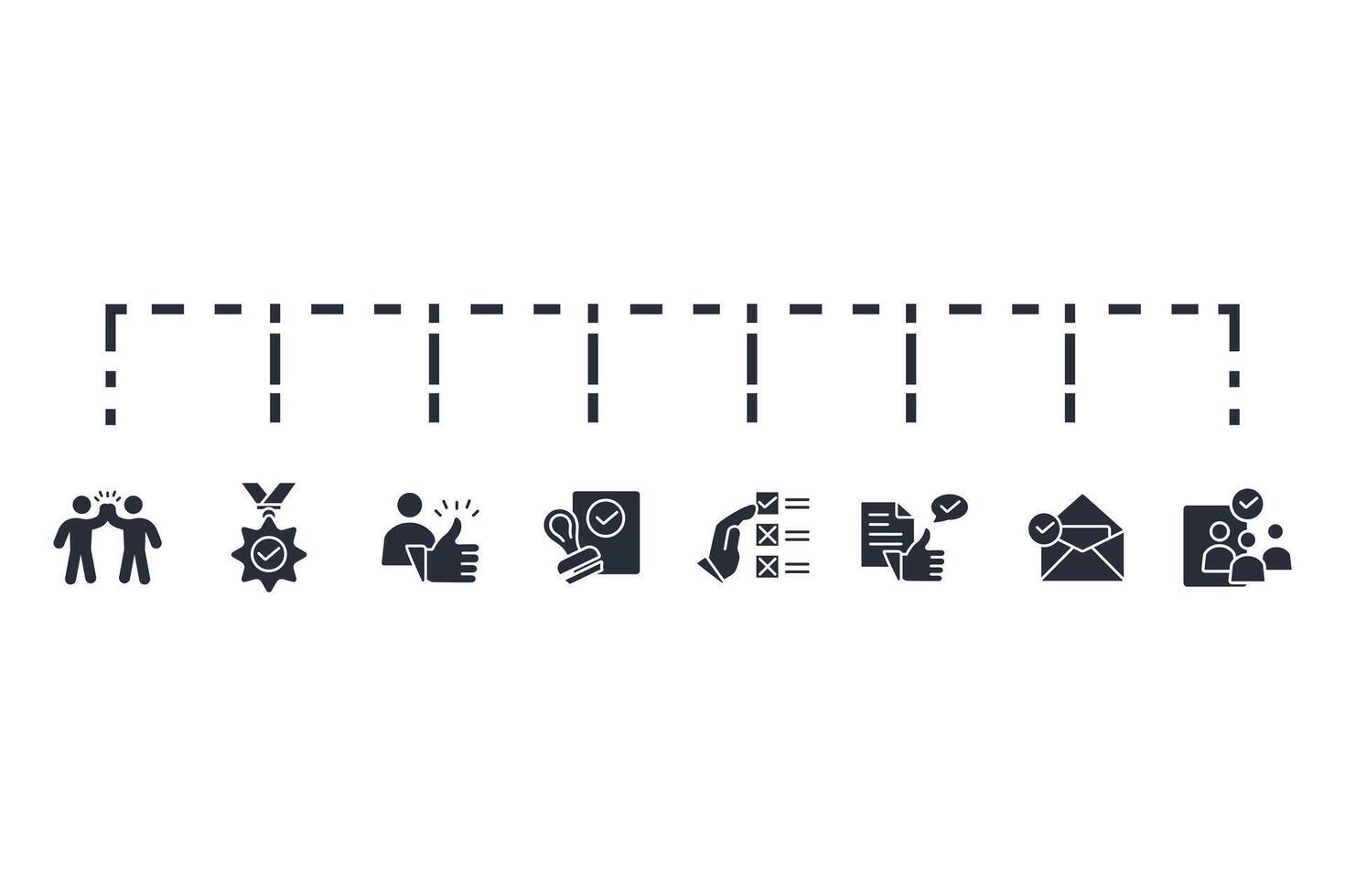 Approval icon linear style sign vector