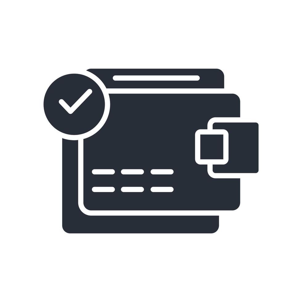 wallet icon flat vector