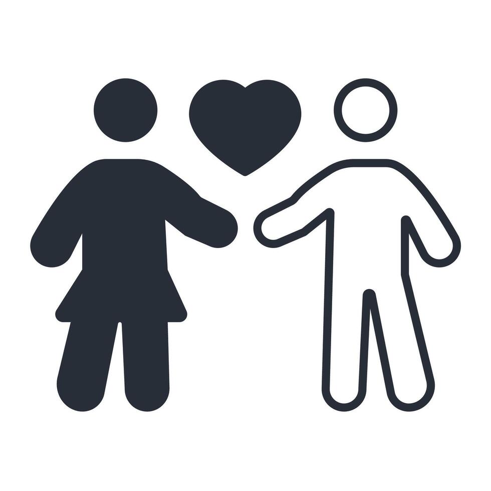 couple icon flat vector