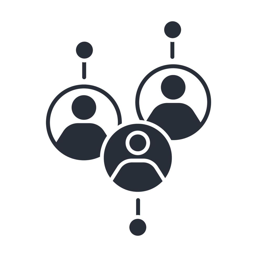Network icon flat vector