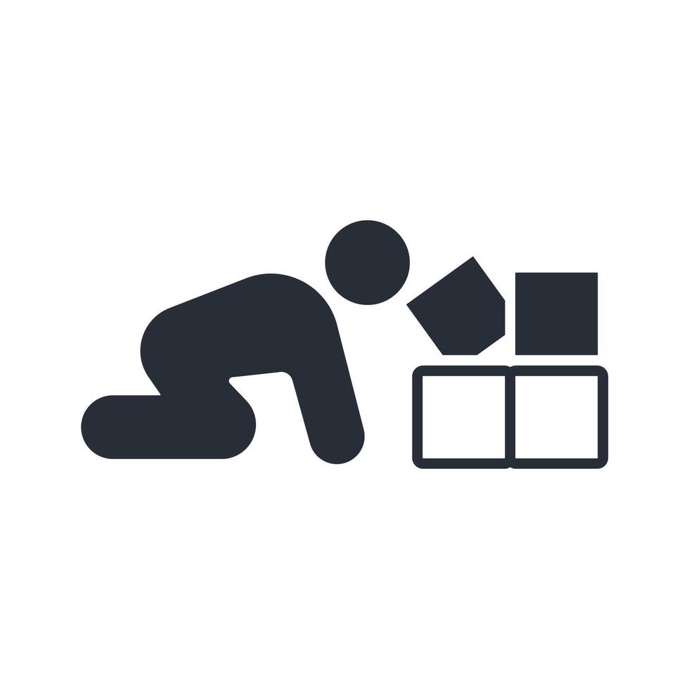 baby icon flat vector
