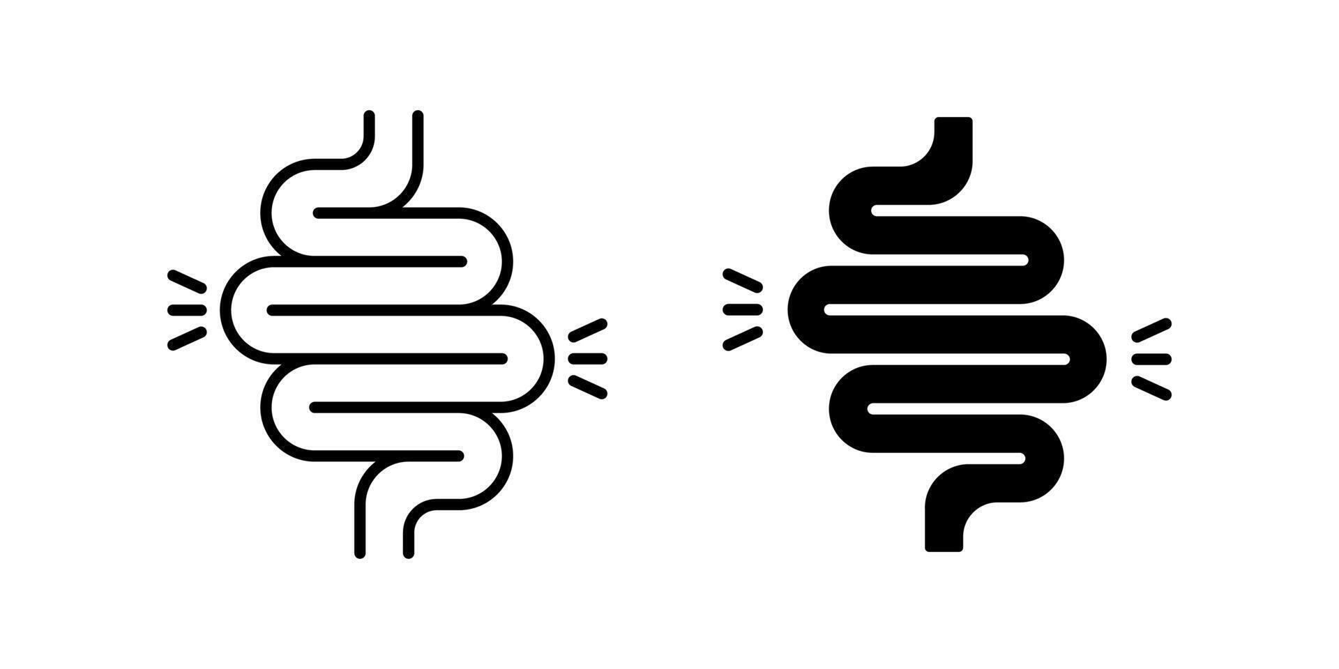 Intestines icon set. for mobile concept and web design. illustration vector