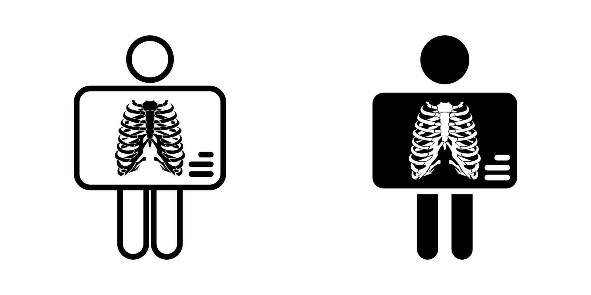 x ray icon set. for mobile concept and web design on white background vector