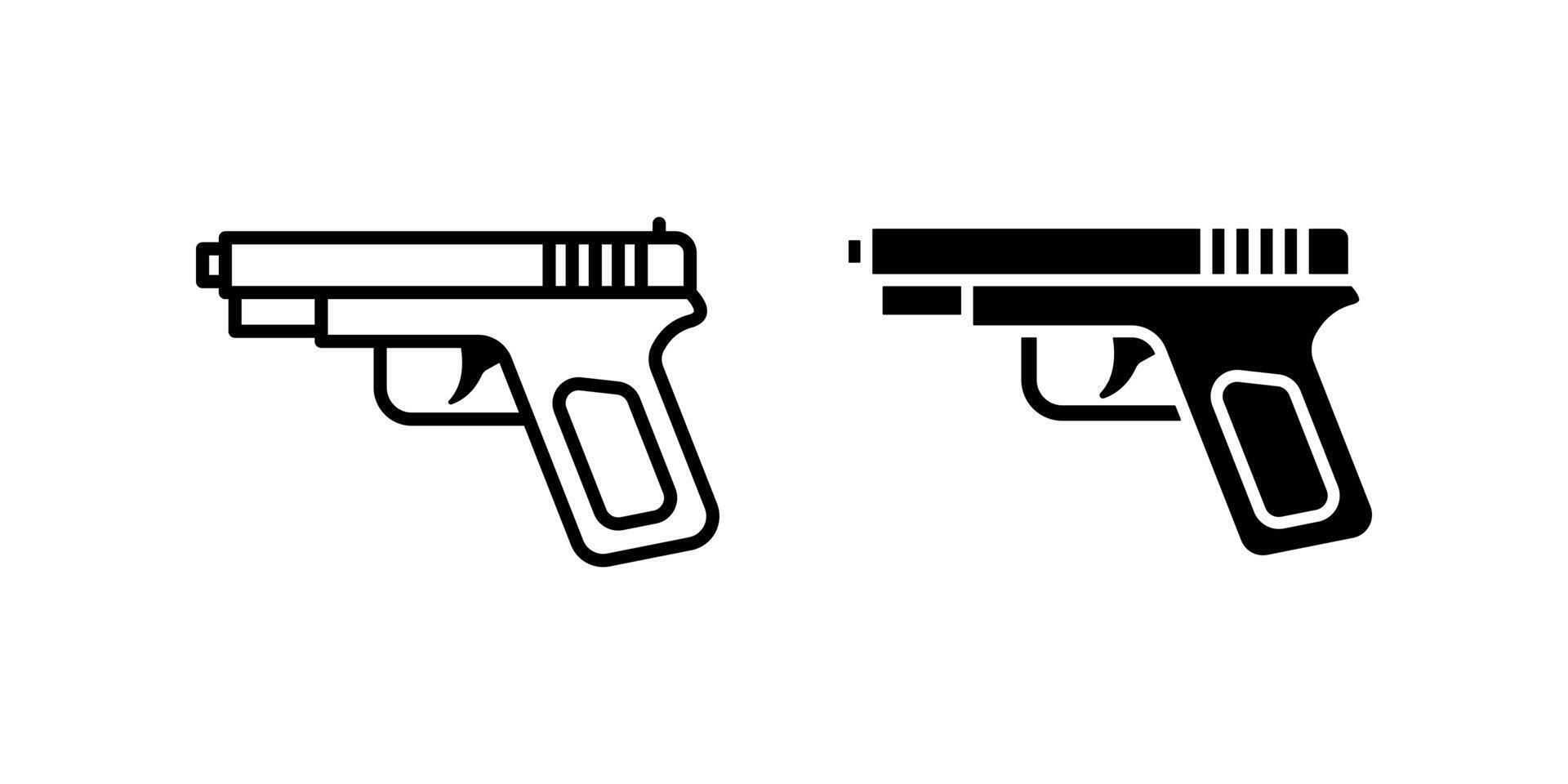 Gun icon set. for mobile concept and web design. illustration vector