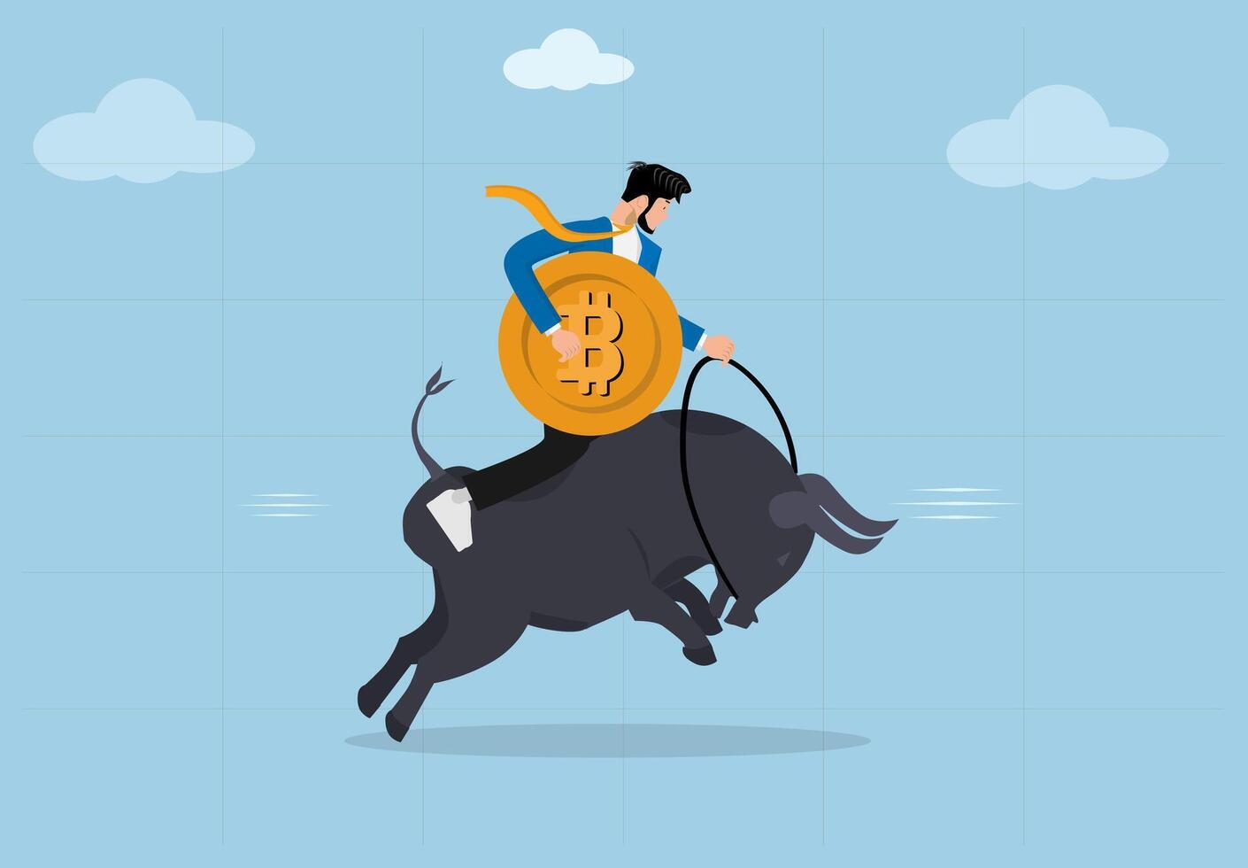 Bitcoin Bull Market Surge. The Rapid Growth of Cryptocurrency Investment, Blockchain Innovation, and Financial Prosperity in the Digital Economy. vector