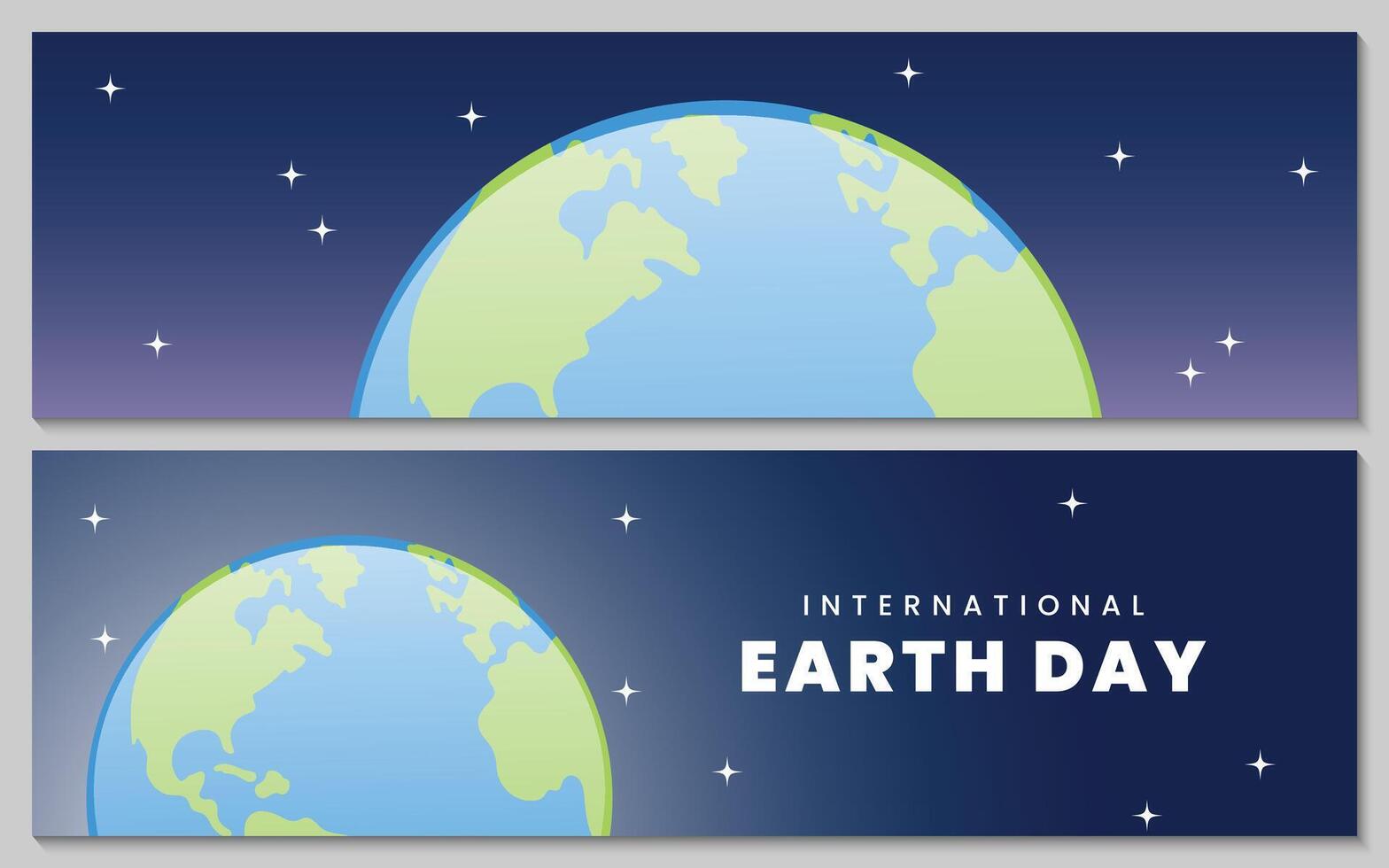 International earth day celebration banners template design. vector