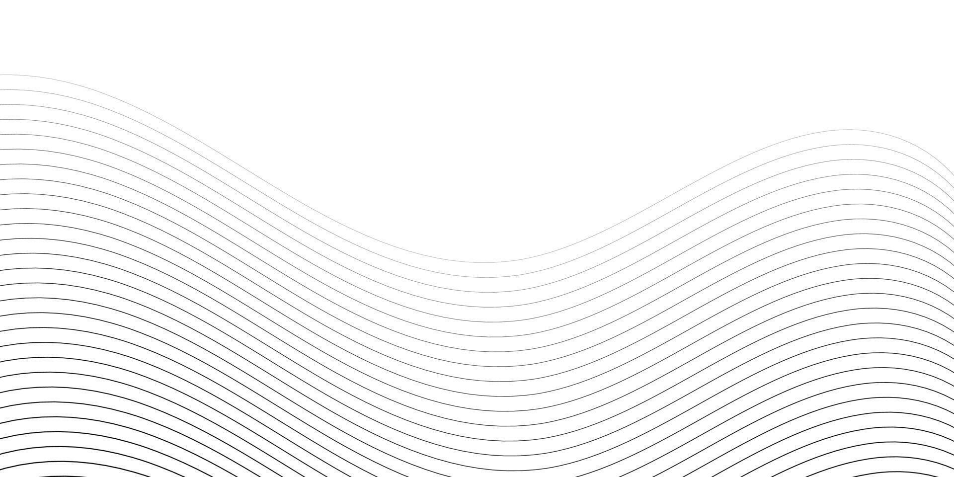 Minimal wavy abstract background white curved lines on white background vector