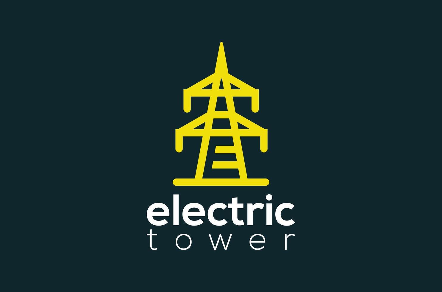 Letter E Electric Transmission Tower Logo Design, high voltage electric tower logo, power line logo system, electricity pole logo, Energy pylon logo, electricity infrastructure icon symbol sign vector