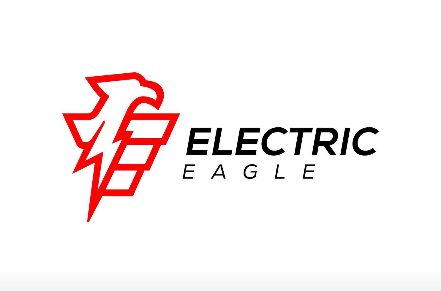 Electric Eagle Logo, Phoenix Bird With Volt Flash Spark Logo Design, High Volt Logo, Super Charge Battery Power Energy Logo Design Icon Symbol Silhouette Illustration brand business company vector