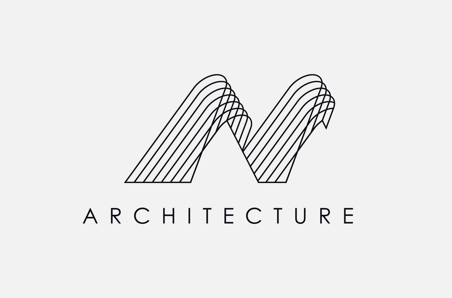 Architecture Bridge Logo Design, Creative Architecture Design Logo. Builder Architect House And Bridge, Architectural, Building House Construction Outline. Minimal Interior Logo Icon Symbol vector