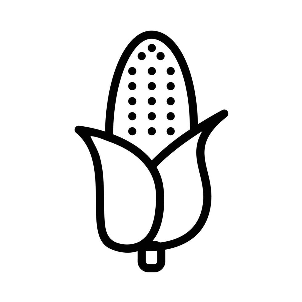 Corn Icon in Line Style vector