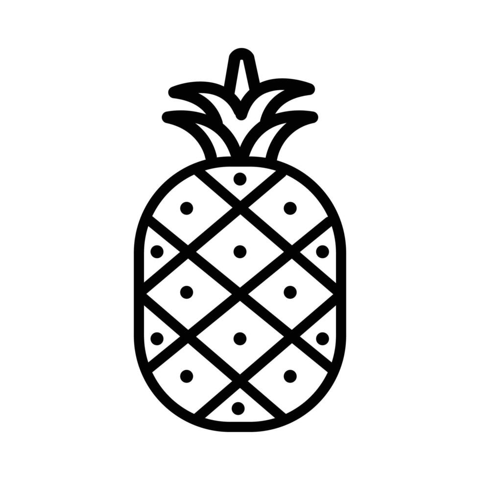 Pineapple Icon in Line Style vector