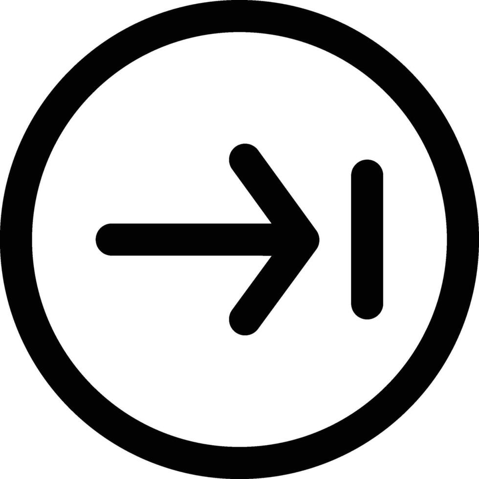 Next Icon in Line Style vector