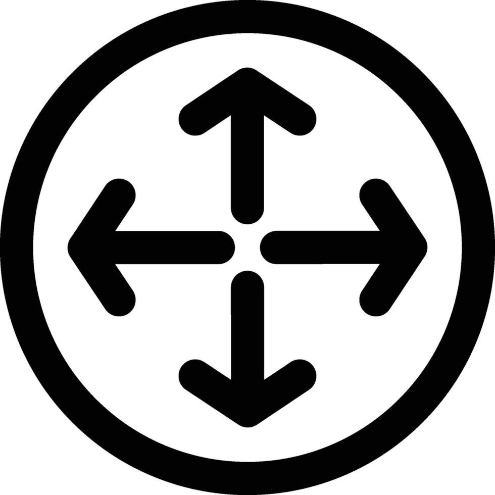 Move Icon in Line Style vector