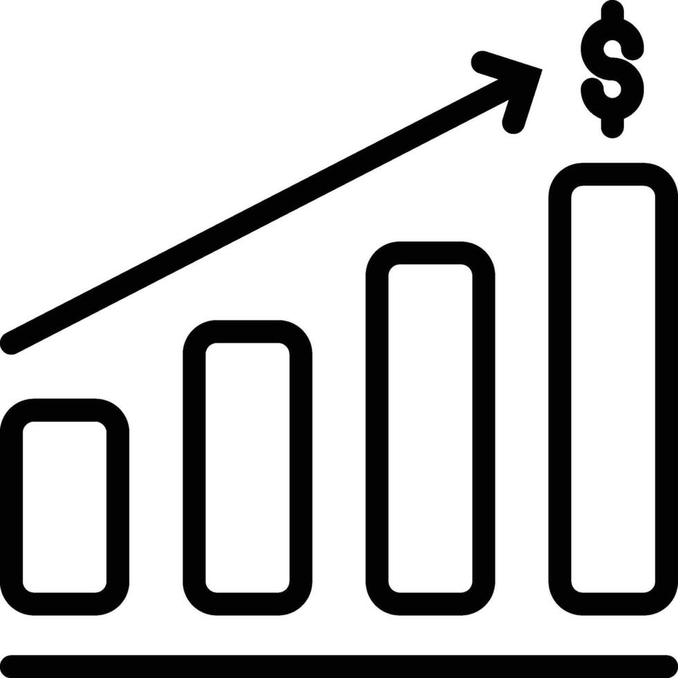 Profit Icon in Line Style vector