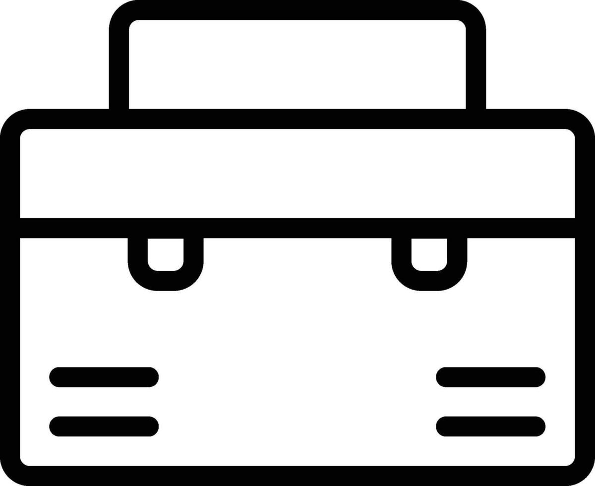 Briefcase Icon in Line Style vector