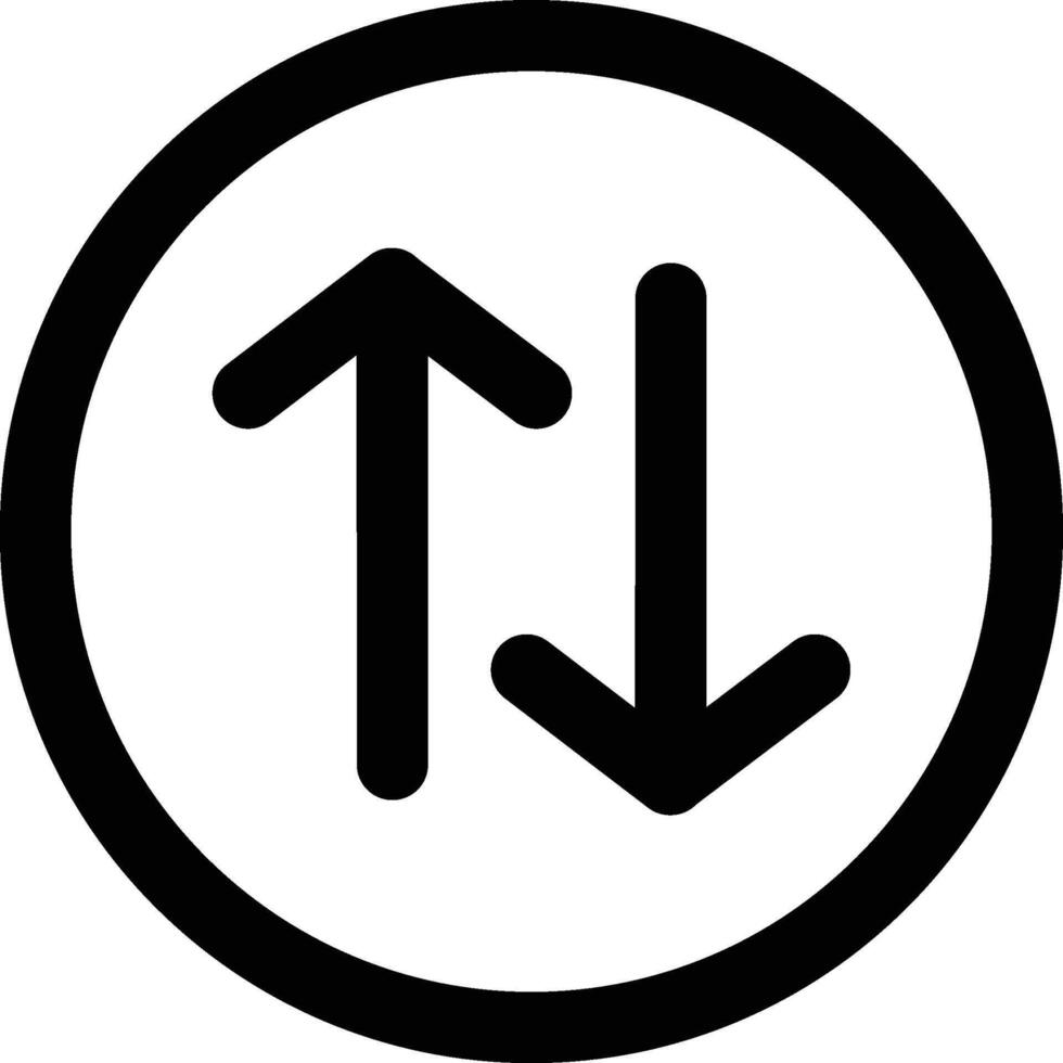 Up Down Icon in Line Style vector