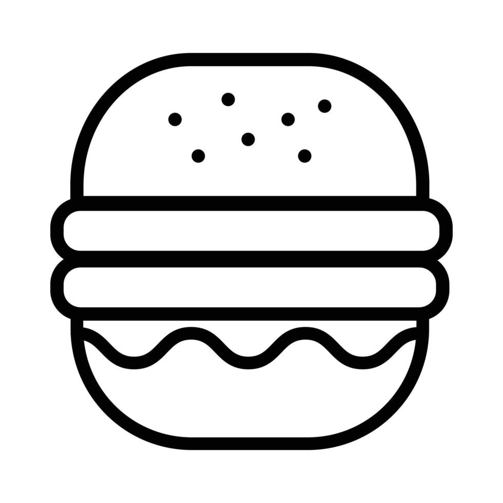 Hamburger Icon in Line Style vector