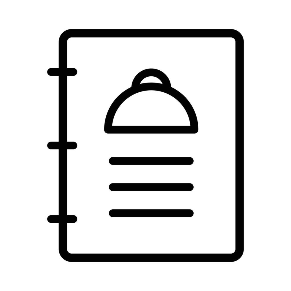 Restaurant Menu Icon in Line Style vector