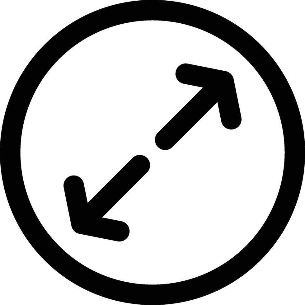 Expand Icon in Line Style vector